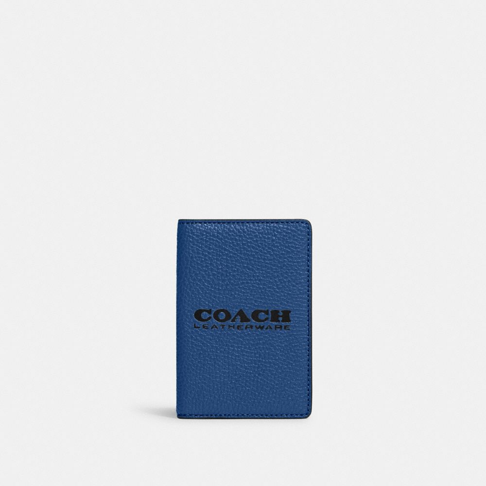 COACH C6703 Card Wallet Blue Fin/Black