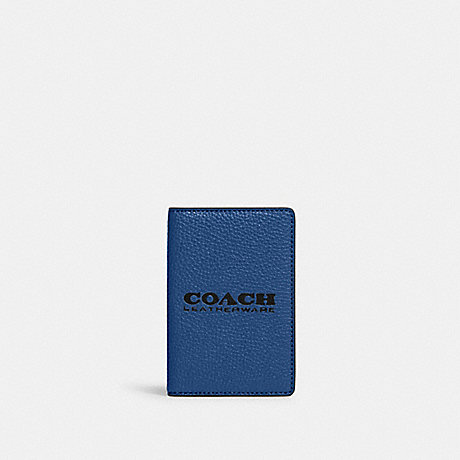 COACH C6703 Card Wallet Blue Fin/Black