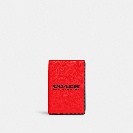 COACH C6703 Card Wallet Sport Red/Oxblood