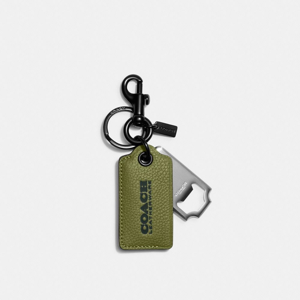 Bottle Opener Key Fob - C6707 - OLIVE GREEN/AMAZON GREEN