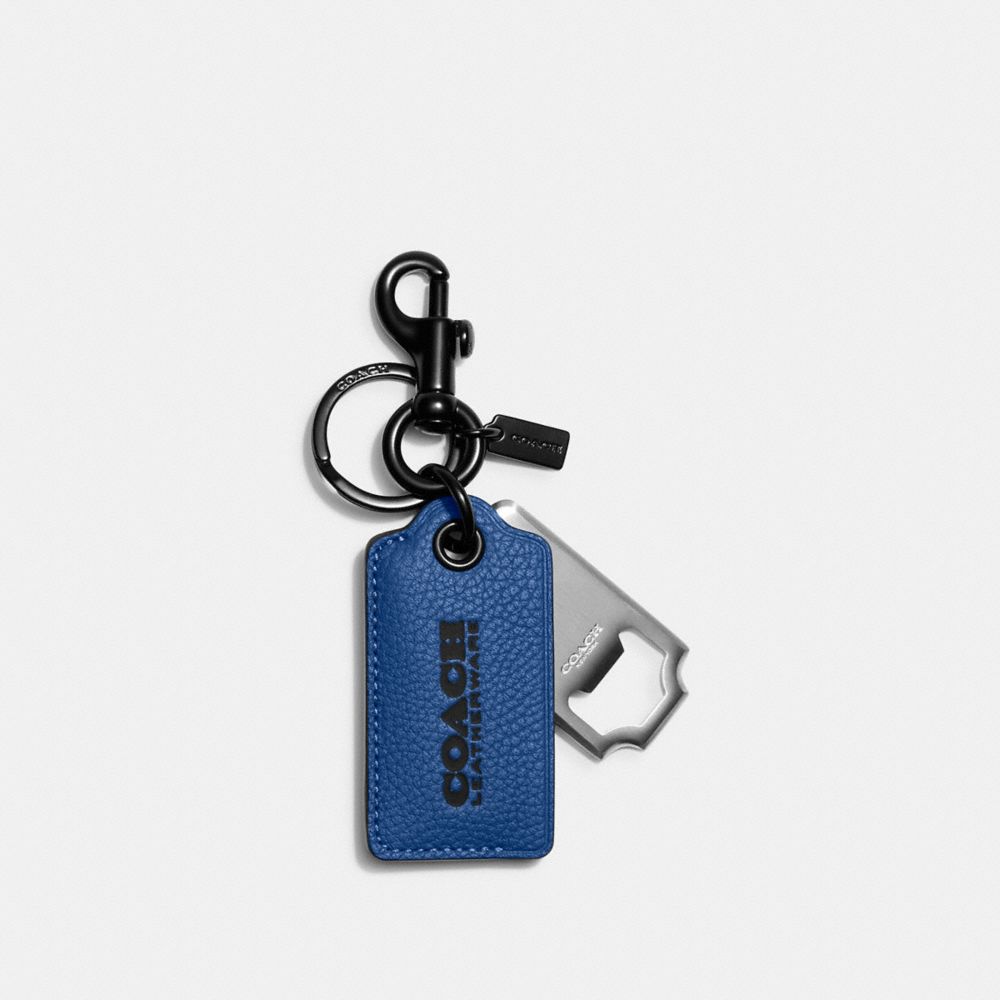 Bottle Opener Key Fob - C6707 - Blue Fin/Black