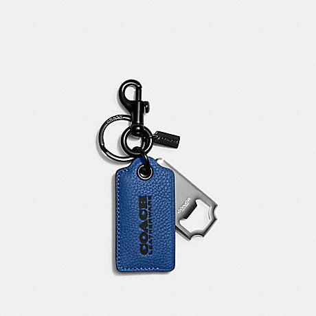 COACH C6707 Bottle Opener Key Fob Blue-Fin/Black