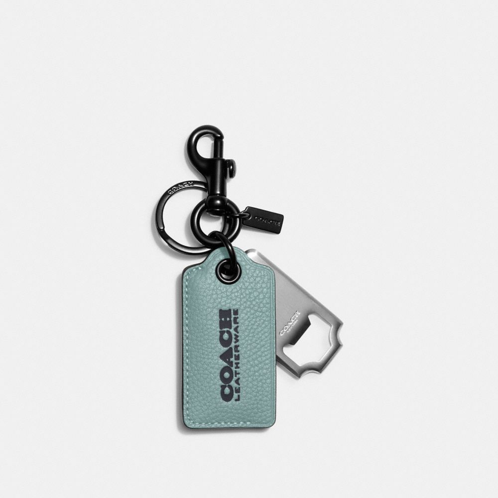 COACH C6707 Bottle Opener Key Fob Aqua/Midnight Navy