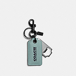 COACH C6707 Bottle Opener Key Fob AQUA/MIDNIGHT NAVY