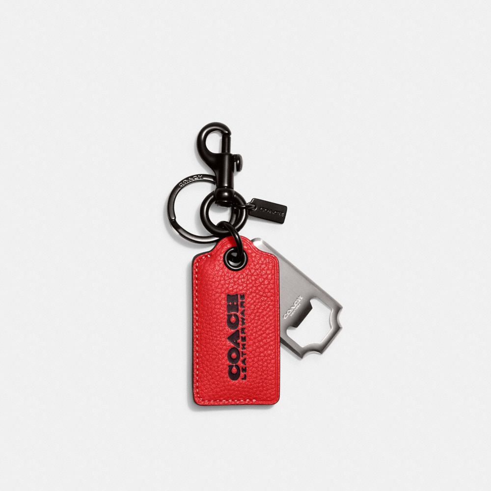 COACH C6707 Bottle Opener Key Fob Sport Red/Oxblood