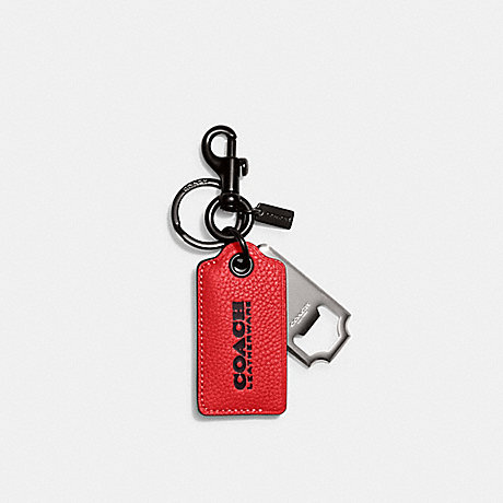 COACH C6707 Bottle Opener Key Fob Sport-Red/Oxblood