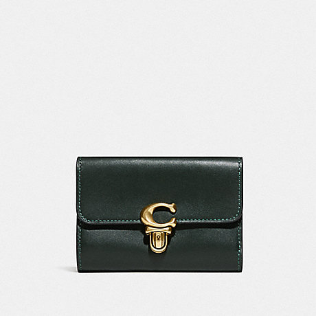 COACH C6727 Studio Medium Wallet Brass/Amazon-Green