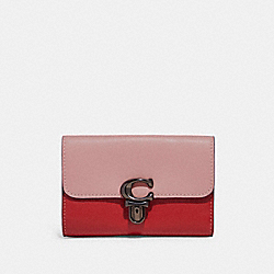 Studio Medium Wallet In Colorblock - PEWTER/PINK MULTI - COACH C6729