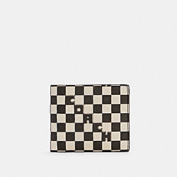 3 In 1 Wallet With Checker Print - QB/BLACK/CHALK - COACH C6789