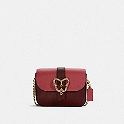 Gemma Crossbody In Colorblock With Butterfly Buckle - C6796 - GOLD/STRWBRRY HZE/CRNBRRY