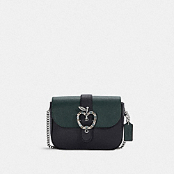 Gemma Crossbody In Colorblock With Apple Buckle - SILVER/FOREST/MIDNIGHT NAVY - COACH C6797