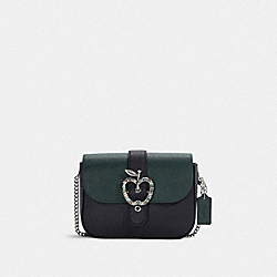 Gemma Crossbody In Colorblock With Apple Buckle - C6797 - SILVER/FOREST/MIDNIGHT NAVY