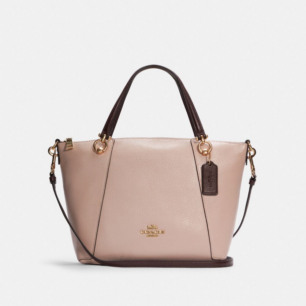 COACH Kacey Satchel - GOLD/WASHED MAUVE/CRANBERRY - C6840