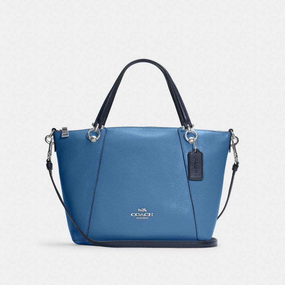 COACH C6840 Kacey Satchel SILVER/SKY BLUE MULTI