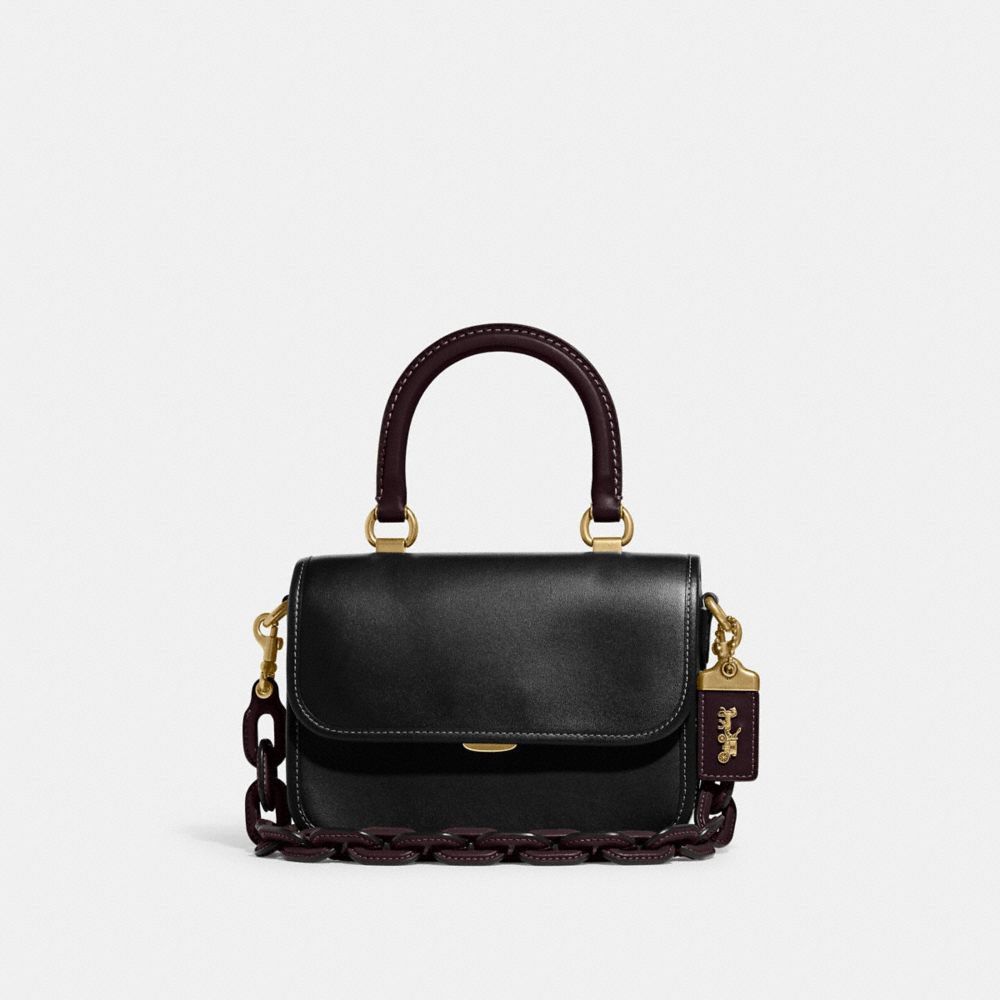 COACH C6860 Rogue Top Handle In Colorblock Brass/Black Multi