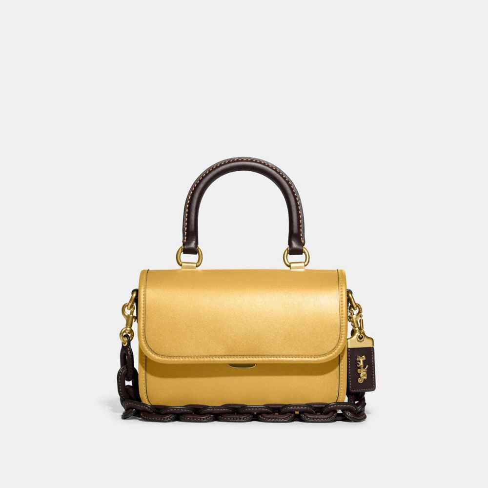 COACH C6860 Rogue Top Handle In Colorblock Brass/Hay Multi