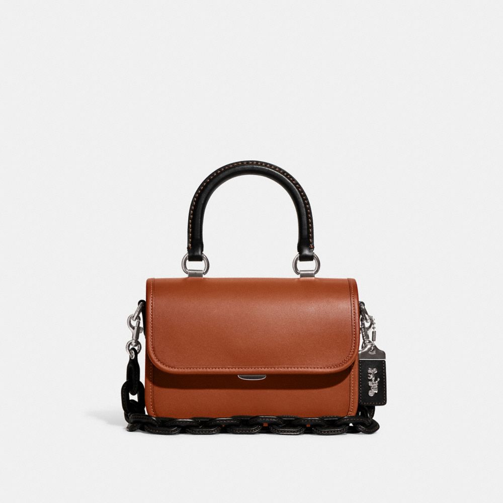 COACH C6860 Rogue Top Handle In Colorblock Silver/Burnished Amber Multi