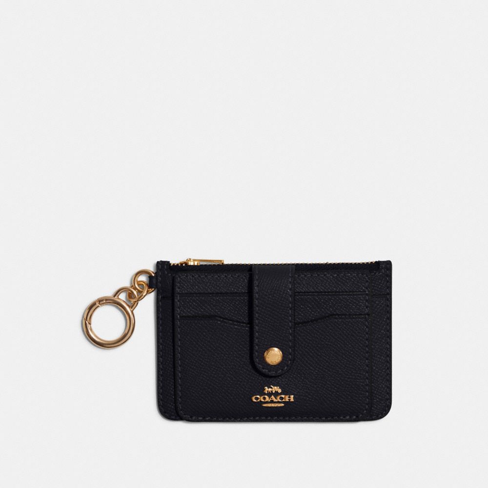 COACH Attachment Card Case - GOLD/MIDNIGHT NAVY - C6881