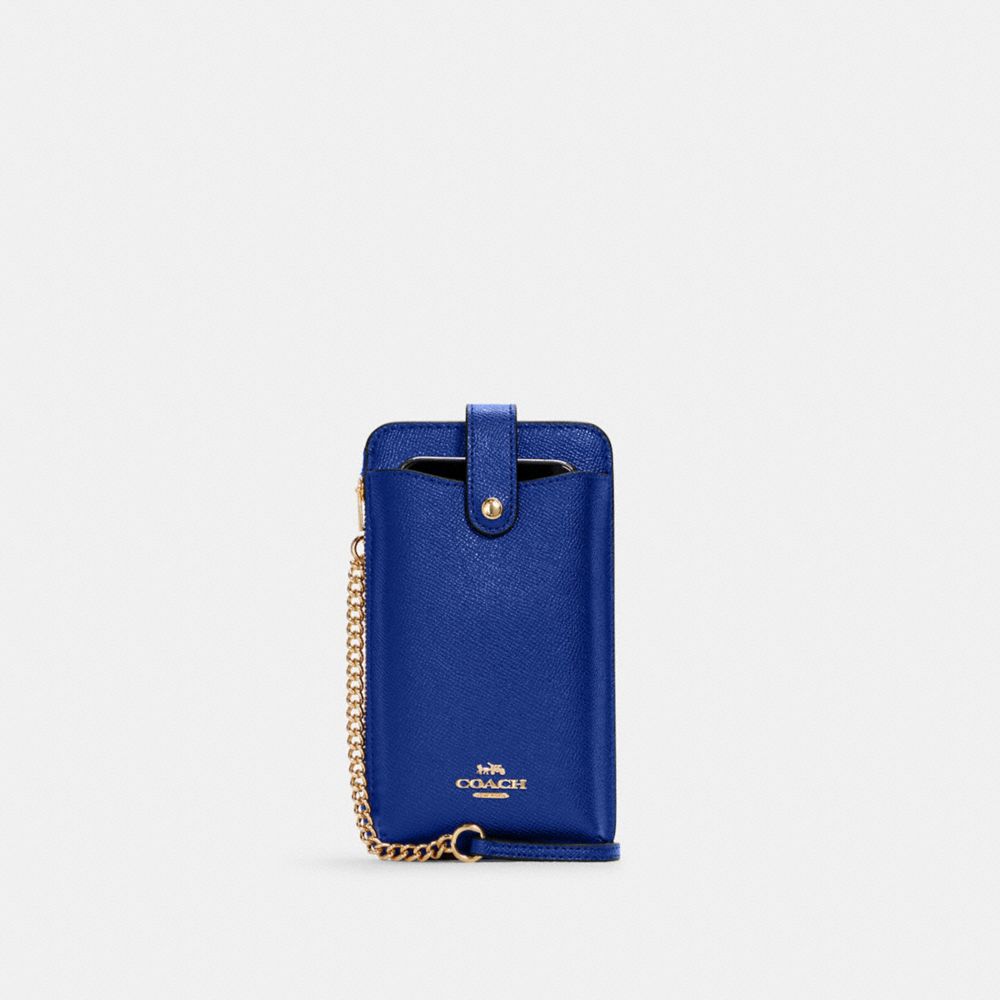 COACH C6884 Phone Crossbody GOLD/SPORT BLUE