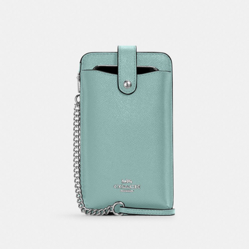 North/South Phone Crossbody - LIGHT TEAL/SILVER - COACH C6884