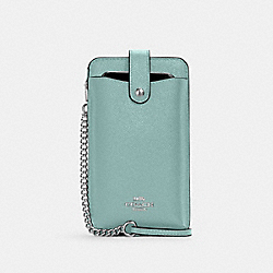 North/South Phone Crossbody - LIGHT TEAL/SILVER - COACH C6884