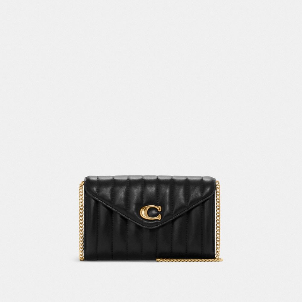 Tammie Clutch Crossbody With Puffy Linear Quilting - GOLD/BLACK - COACH C6887