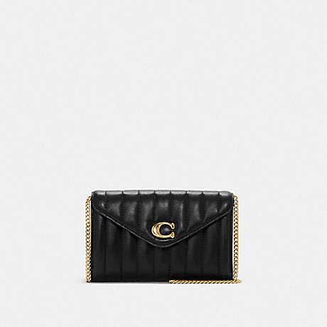 COACH C6887 Tammie Clutch Crossbody With Puffy Linear Quilting GOLD/BLACK