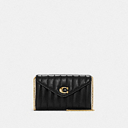 COACH Tammie Clutch Crossbody With Puffy Linear Quilting - GOLD/BLACK - C6887