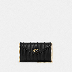 COACH C6887 Tammie Clutch Crossbody With Puffy Linear Quilting GOLD/BLACK