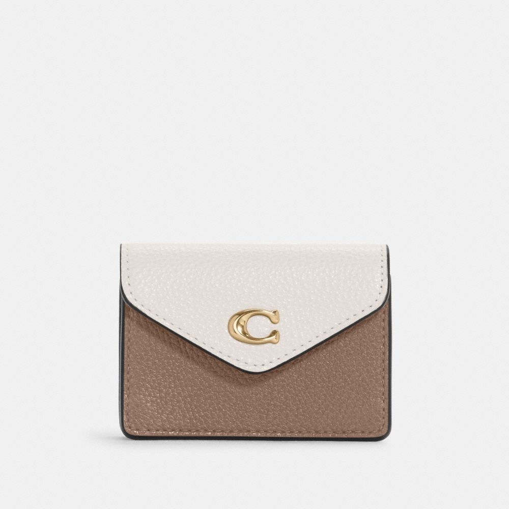 Tammie Card Case In Colorblock - GOLD/CHALK TAUPE  MULTI - COACH C6890