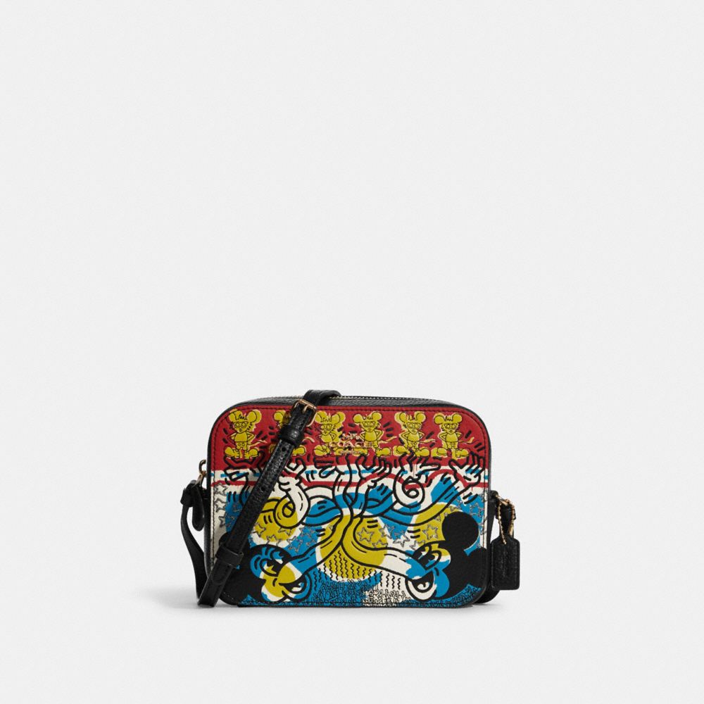 Disney Mickey Mouse X Keith Haring Mini Camera Bag - C6906 - Gold/Chalk Black Multi