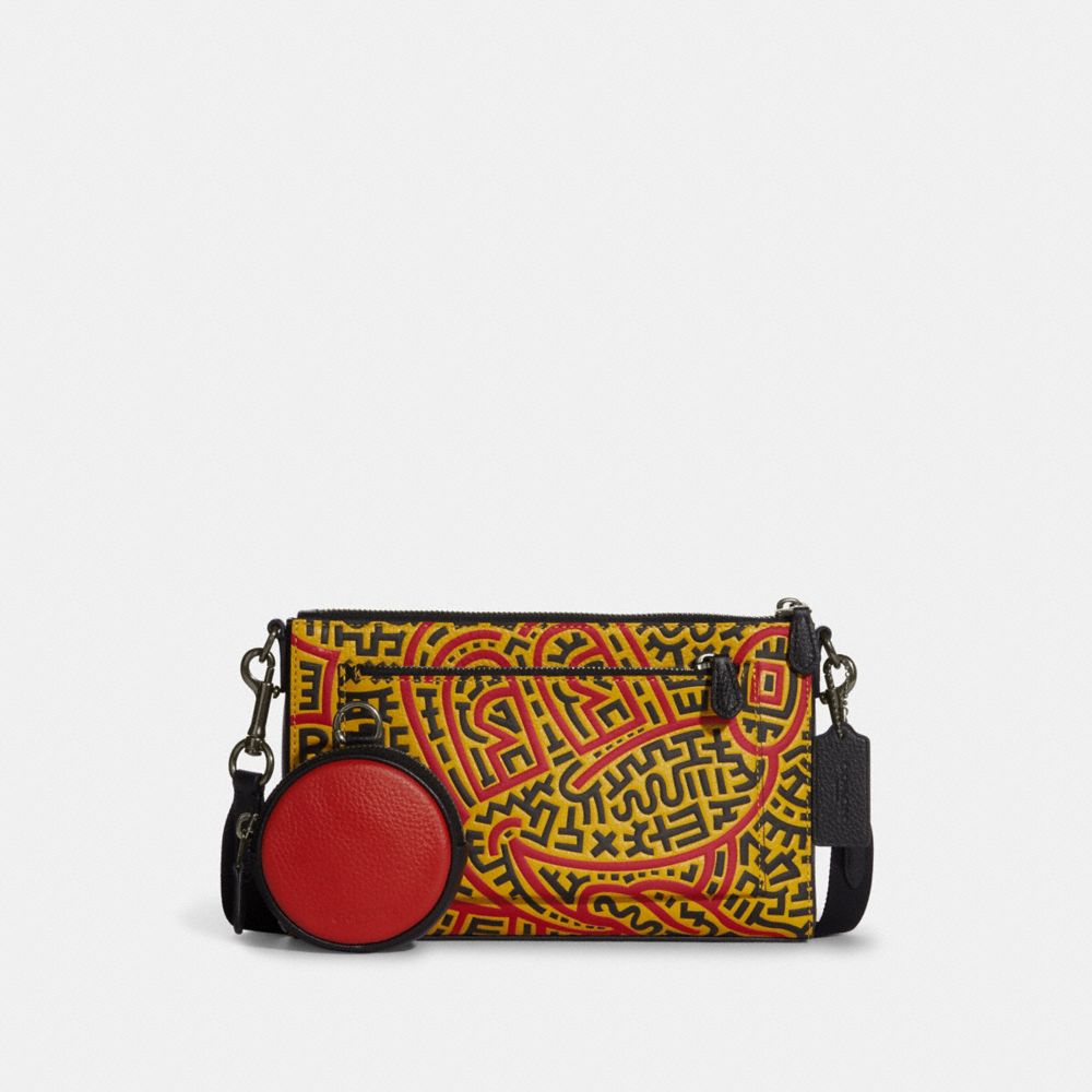 Disney Mickey Mouse X Keith Haring Holden Crossbody - C6911 - QB/Yellow/Red Multi