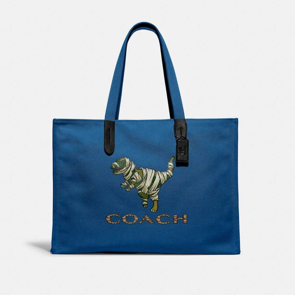 COACH Coach X Michael B. Jordan Canvas Tote 42 With Mummified Rexy - JI/BLUE - C6933