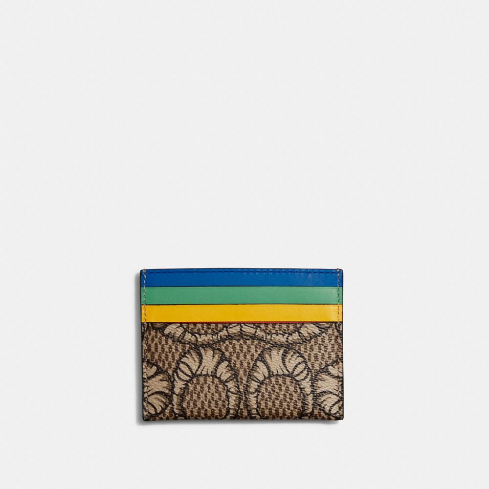 Coach X Michael B. Jordan Card Case In Mummified Signature Canvas