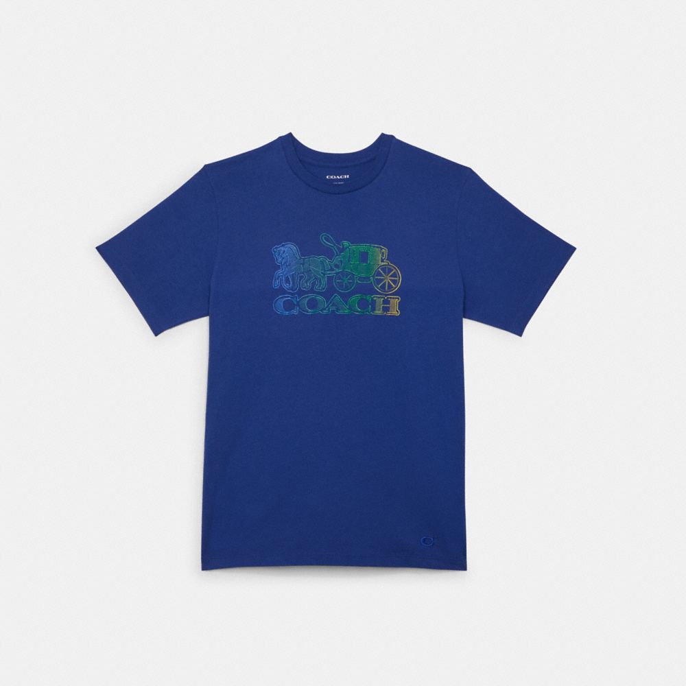 COACH C6936 - Horse And Carriage T Shirt SODALITE BLUE