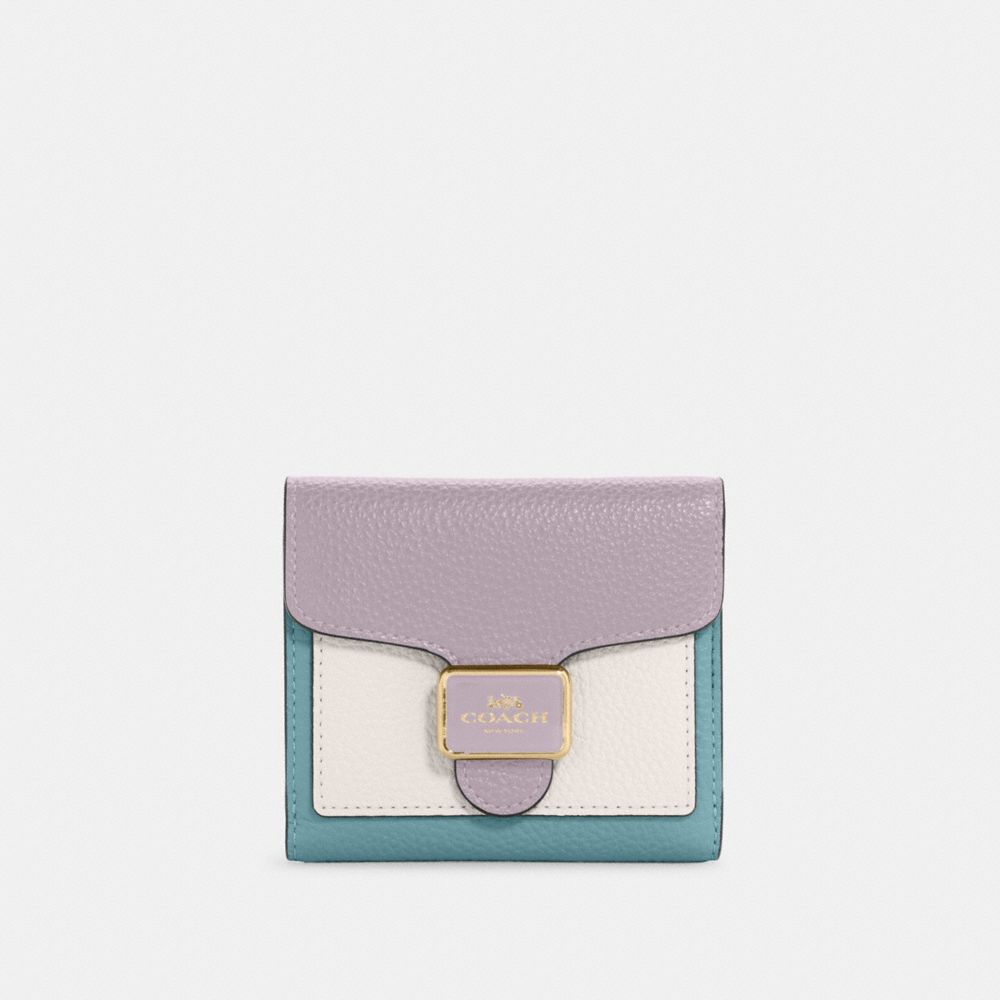 Pepper Wallet In Colorblock - C6950 - Gold/Chalk Multi