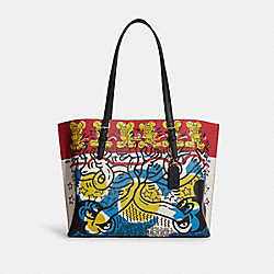 Disney Mickey Mouse X Keith Haring Mollie Tote - C6979 - Gold/Black Multi