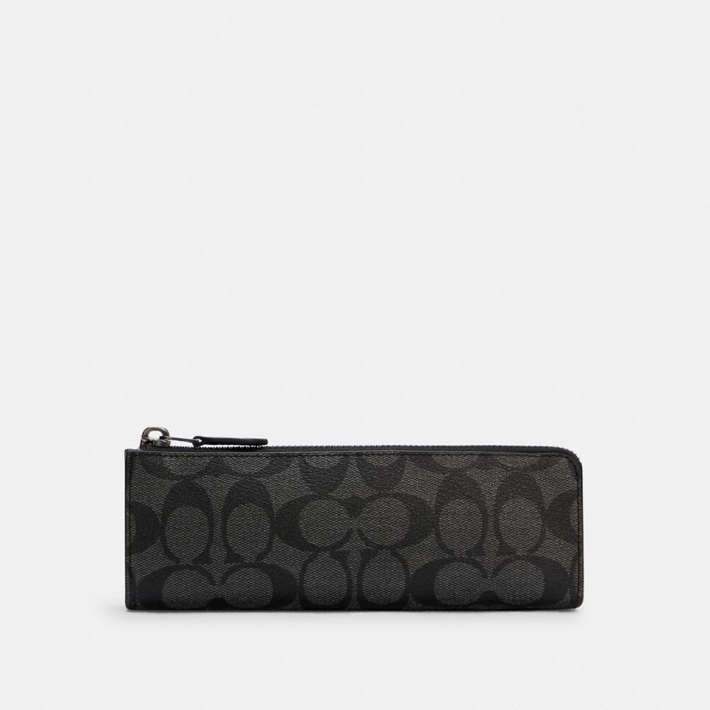 COACH C6986 - Organizational Case In Signature Canvas BLACK ANTIQUE/REFLECTIVE SILVER