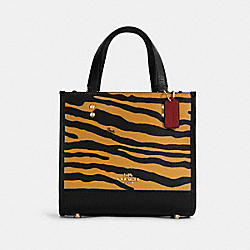 COACH C6988 Dempsey Tote 22 With Tiger Print GOLD/HONEY/BLACK MULTI