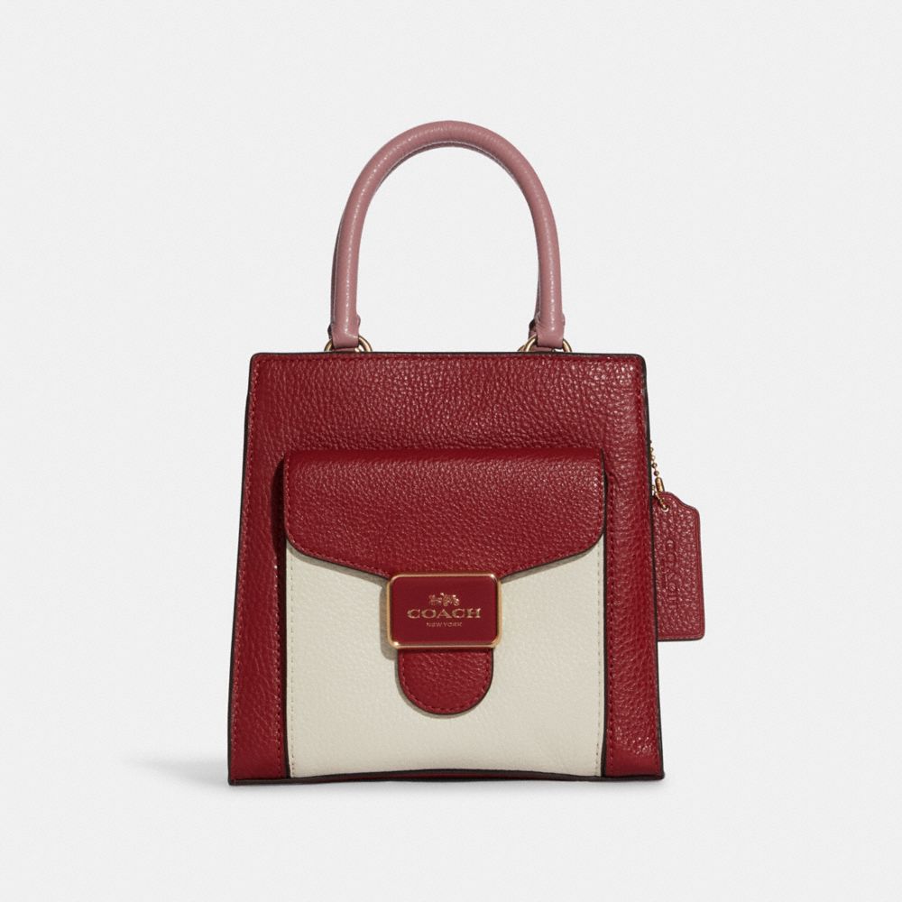 Mini Pepper Crossbody In Colorblock - GOLD/1941 RED MULTI - COACH C6994