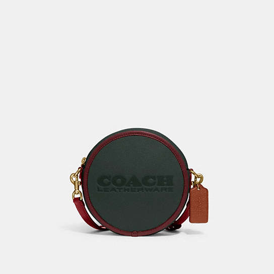 C6997 - Kia Circle Bag In Colorblock Brass/Amazon Green Multi