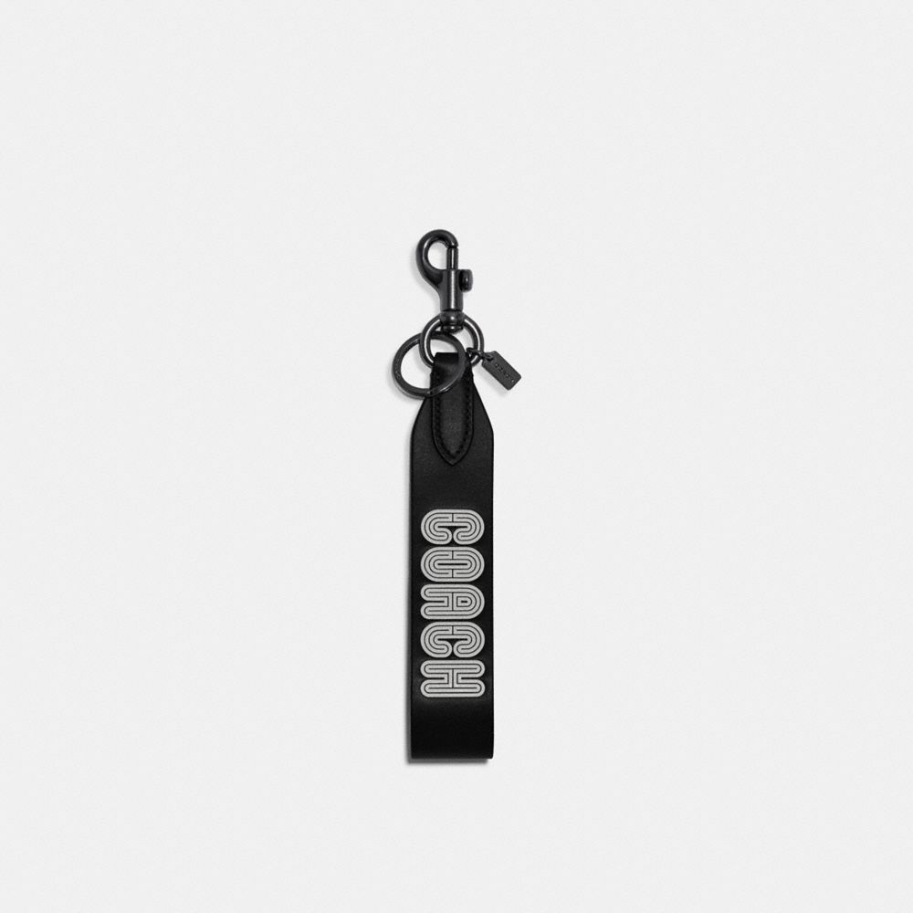 Loop Key Fob With Coach Patch - C7003 - GUNMETAL/BLACK