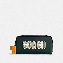 COACH C7007 Large Travel Kit In Colorblock With Coach Patch QB/FOREST MULTI