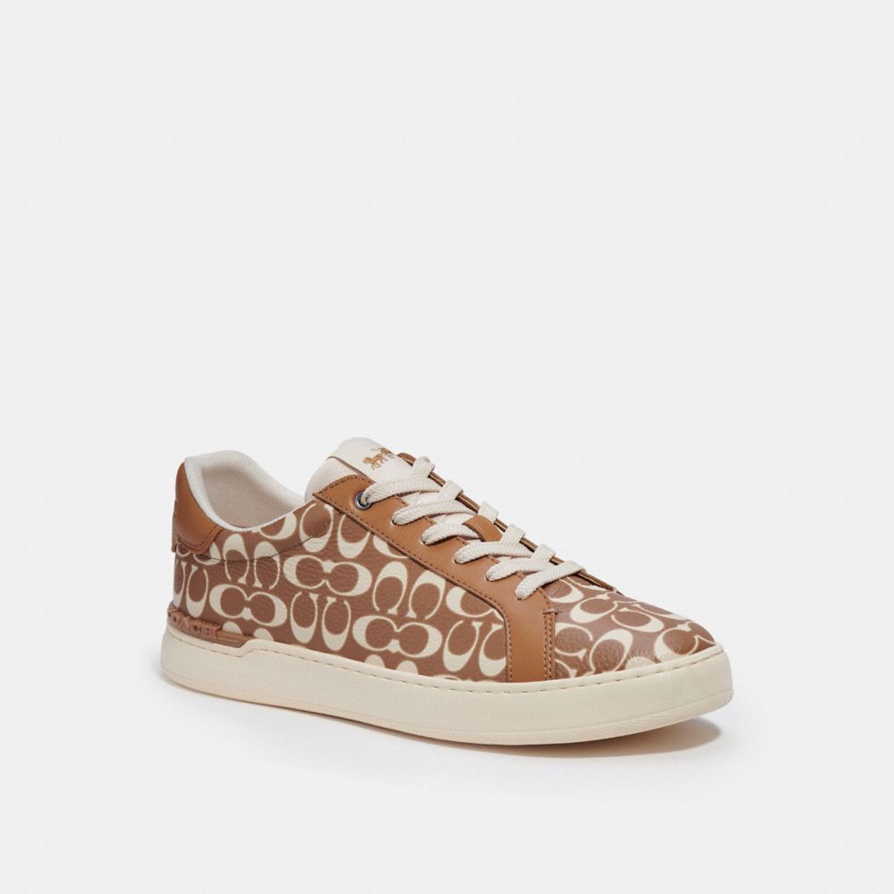 COACH C7033 Clip Low Top Sneaker LIGHT SADDLE