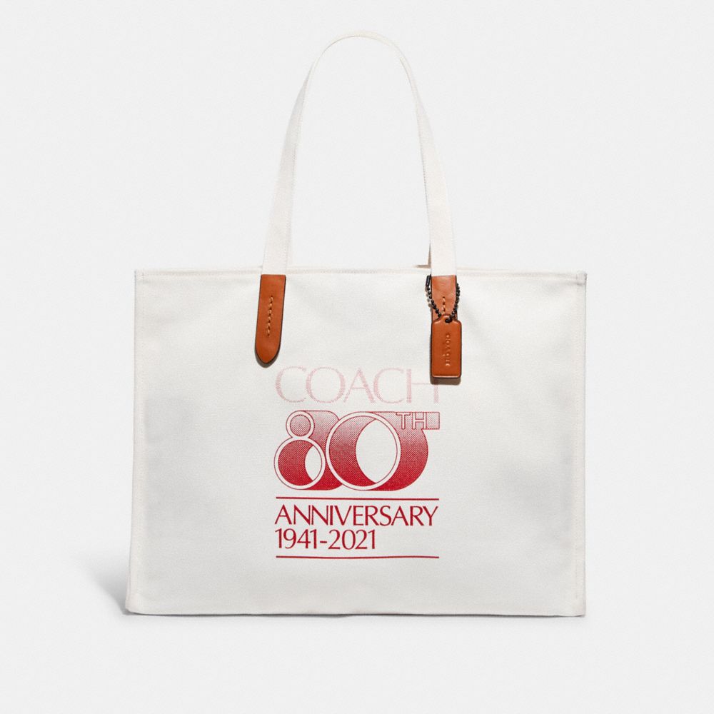 80 Th Anniversary 100 Percent Recycled Canvas Tote 42 - C7072 - V5/ANTIQUE WHITE