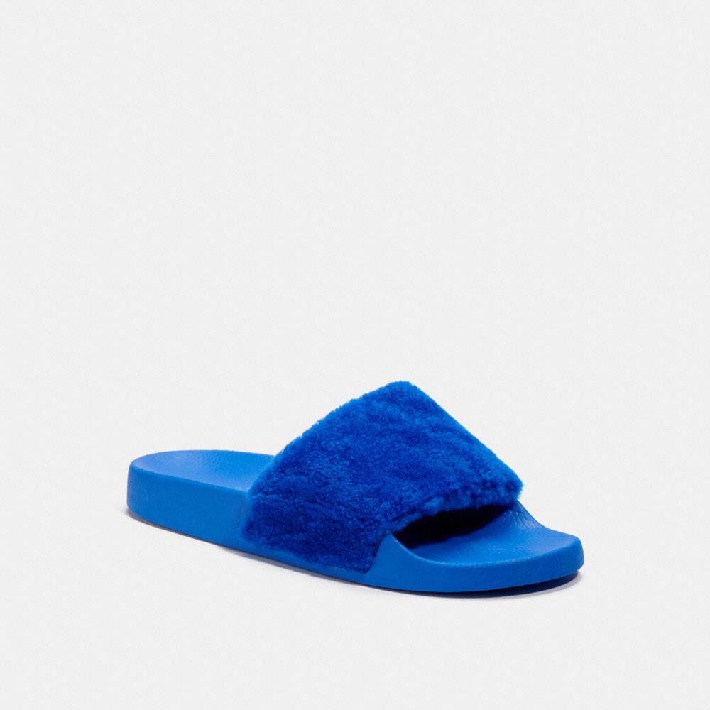 COACH C7094 - Slide With Shearling LIGHT ROYAL BLUE