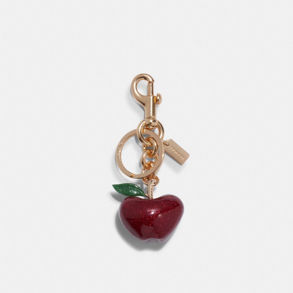 COACH Apple Bag Charm - GOLD/RED - C7095