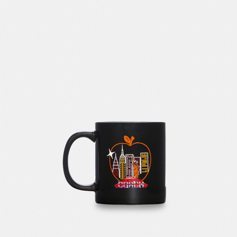 Souvenir Skyline Apple Mug - C7106 - BLACK