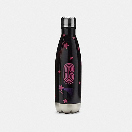 COACH C7107 Water Bottle With Disco Star SILVER/BLACK-FUCHSIA