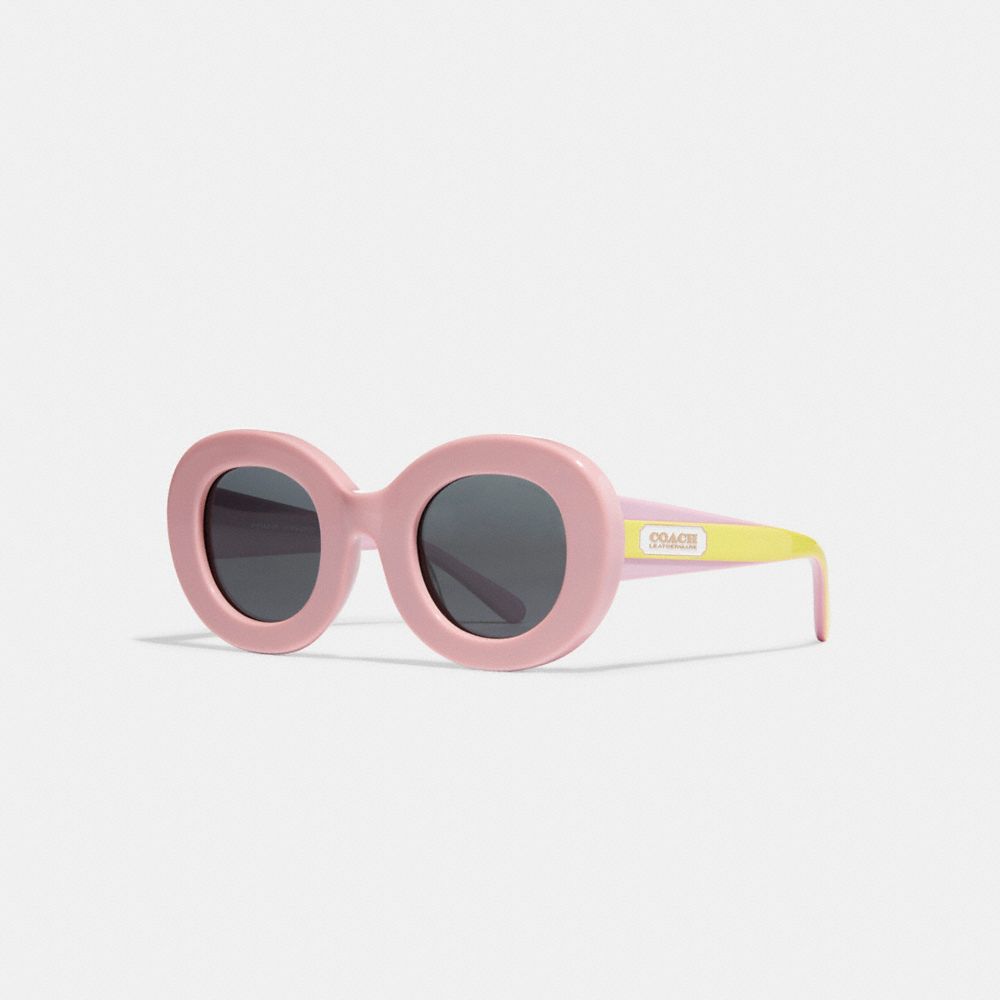 C7157 - Round Frame Sunglasses YELLOW